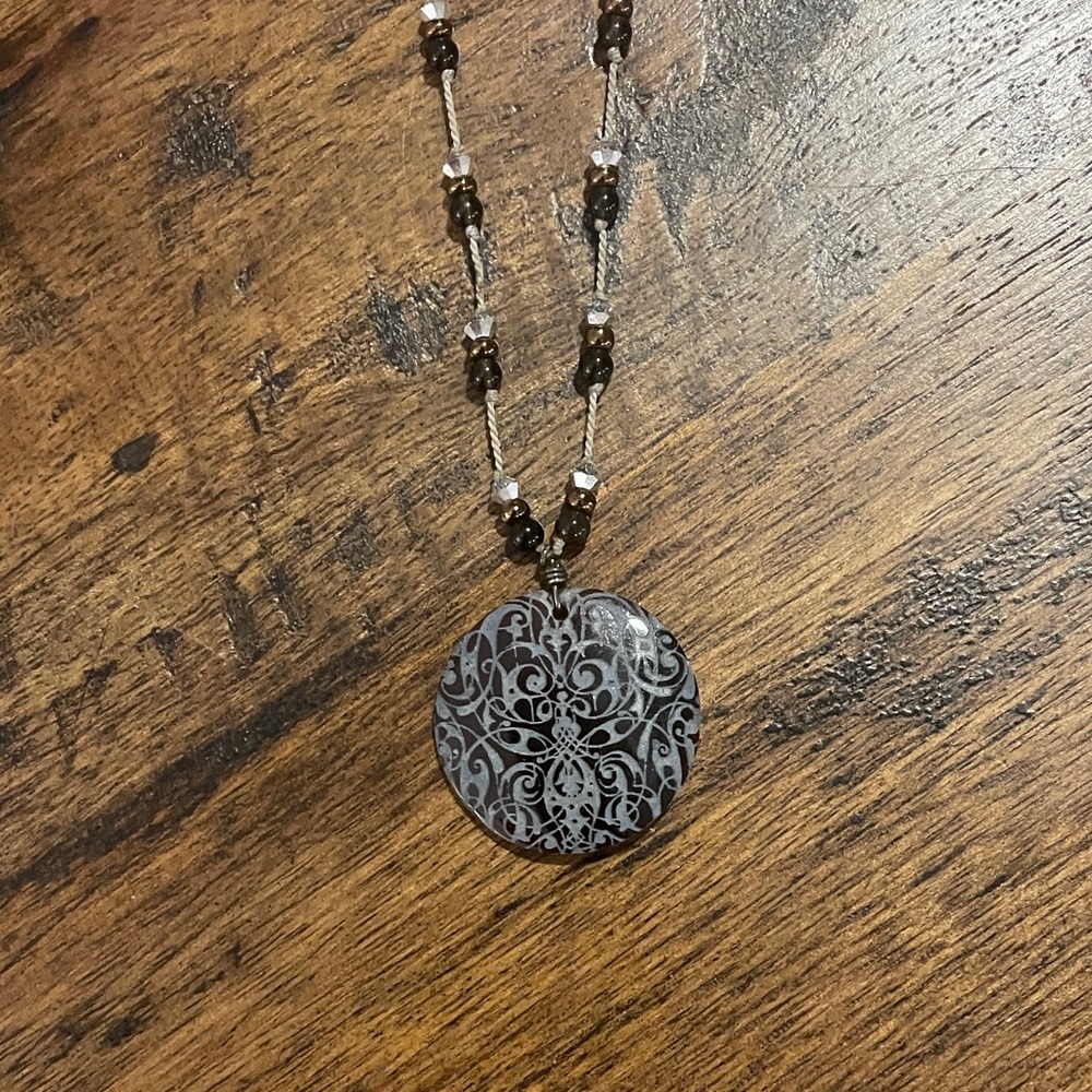 Elegant Brown Beaded Necklace